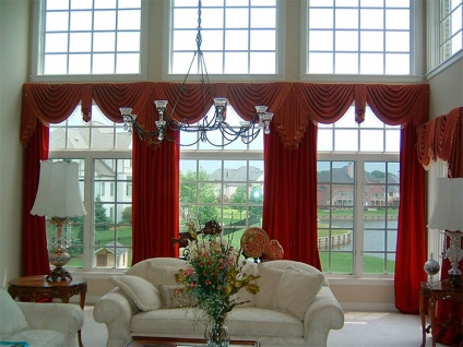 Így ablakok a nappali (25 fotó) Windows-verziók, különböző méretű dekor