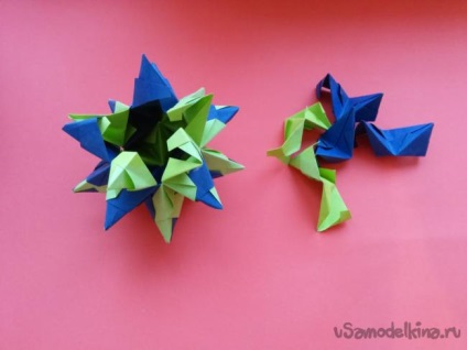 Origami - faceți steaua lui Kusudamu