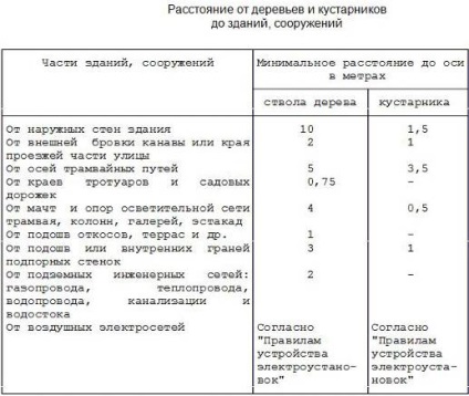 Основната видовия състав на дърветата по улиците, състоянието на зелените насаждения г