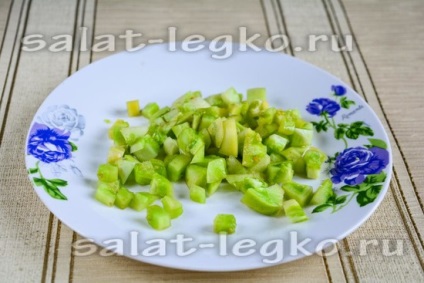 Fűszeres saláta - Tapasztalt - zöld paradicsom a téli recept cukkini és a paprika
