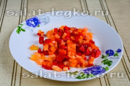 Fűszeres saláta - Tapasztalt - zöld paradicsom a téli recept cukkini és a paprika