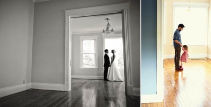 Tatăl și fiica recreau o sesiune de fotografie de nuntă în memoria mamei decedate
