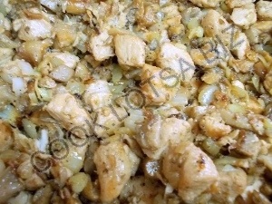 Flan csirkével és gombával - finom házi lépésre recept fotók