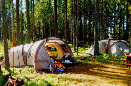 Tent turistic (camping) în Karelia, portal turistic Mari