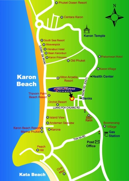 Beach karon beach phuket hartă cu hoteluri comentarii fotografii prețuri cum să obțineți
