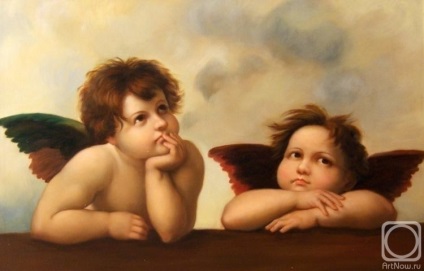 Miért, angyalok festés, szinte mindig ábrázolják a gyerekek