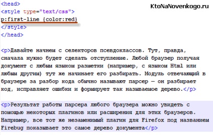 Selectorii pseudo-clase și pseudo-elemente în css (hover, first-child, first-line și altele),