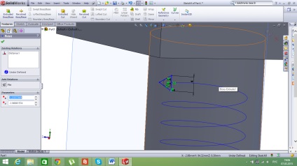 Crearea unui bolț în Solidworks 2010, revista cadre