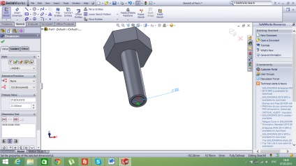 Crearea unui bolț în Solidworks 2010, revista cadre