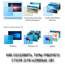 Crearea unei teme de desktop pentru Windows 10