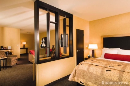 Dormitor și cameră de zi de proiectare într-o singură cameră - cum să separe o cameră