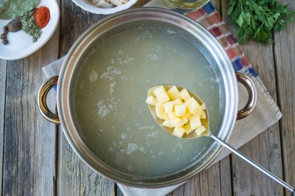 Supa din macrou conservat - o reteta pentru supa de peste cu o fotografie