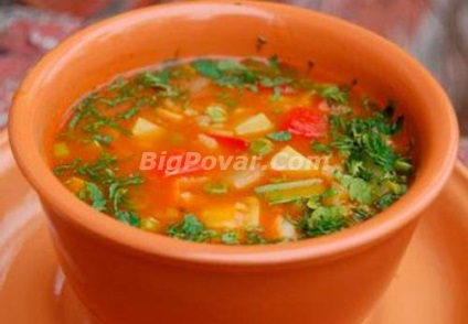 Supă cu rețetă de supă de legume cu fotografie, gătit pas cu pas