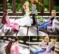 Nunta în stilul de imagine marionetă Barbie a mirelui