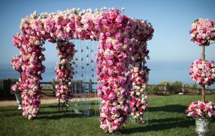 Esküvői arch virágok virág mesterművek a kialakítása az esküvő! Kategória esküvői dekoráció