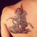 Tattoo de semnificație, fotografie și schițe St. George the Victorious