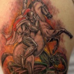 Tattoo de semnificație, fotografie și schițe St. George the Victorious