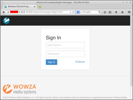 Instalarea și configurarea serverului motorului de streaming wowza