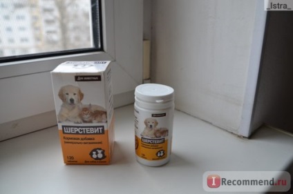 Vitaminok sherstevit Ásvány-vitamin etetés kutyák és macskák - „egy finom, hasznos és gyapjú