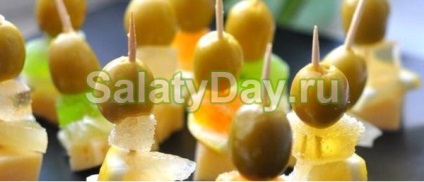 Aperitive din măsline cu fructe - rețetă dublă de utilizare cu fotografii și clipuri video