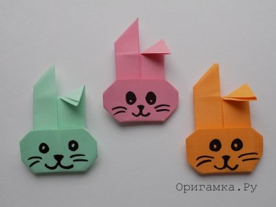 Bunny origami - figuri pliabile cu origami modulare tehnică cu fotografii pas-cu-pas