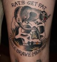 Înțeles rat tattoo meaning, story, photo, sketches of drawings