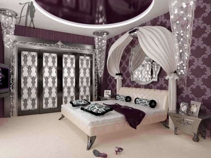 Art Deco csillogás és luxus hálószoba és fürdőszoba, tervek, engedje 71