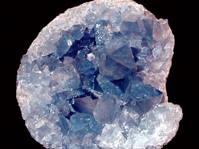 Celestine kő, ásványi, fotó