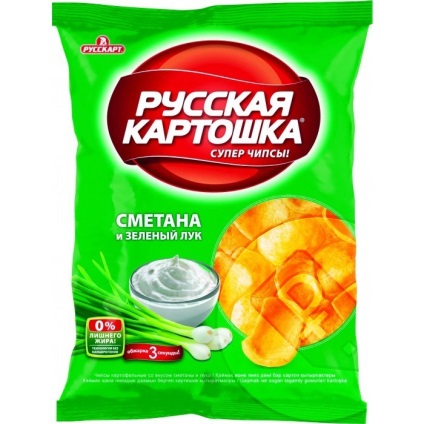 Cartofi de cartofi cartofi rusi, smantana si ceapa verde, 20 g in Novokuznetsk