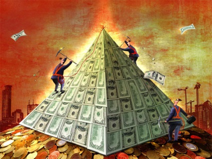 A tevékenységek pénzügyi piramisok a válság