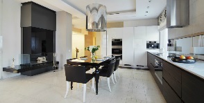 Design bucătărie-sufragerie-cameră de zi