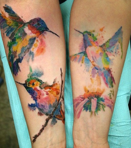 Schițe de flori tatuaje feminine, colibri, fluturi, dantele