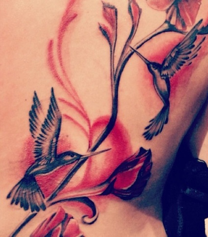 Schițe de flori tatuaje feminine, colibri, fluturi, dantele