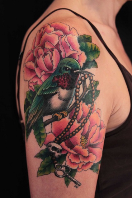 Schițe de flori tatuaje feminine, colibri, fluturi, dantele