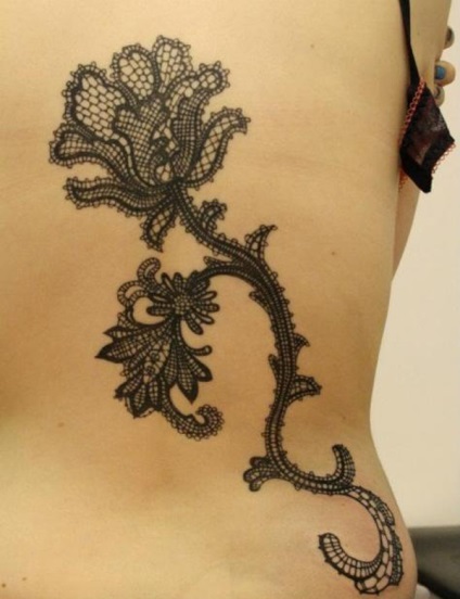 Schițe de flori tatuaje feminine, colibri, fluturi, dantele