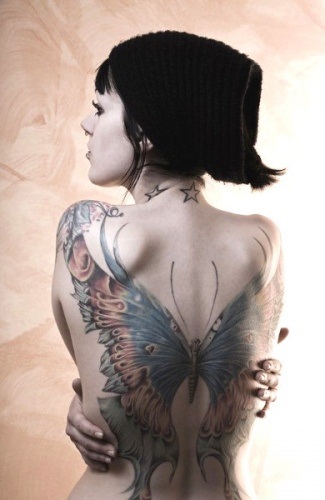 Schițe de flori tatuaje feminine, colibri, fluturi, dantele