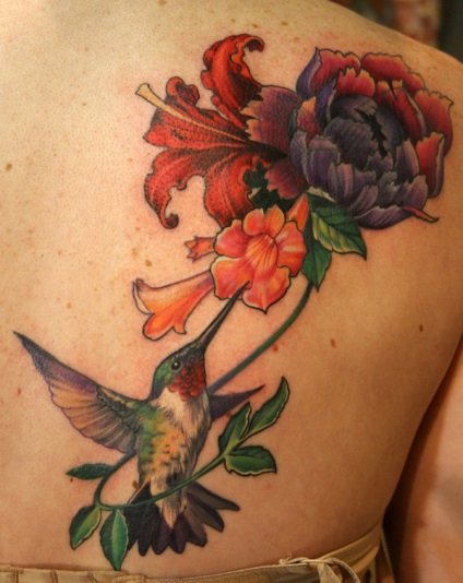 Schițe de flori tatuaje feminine, colibri, fluturi, dantele