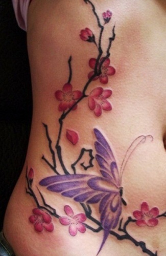 Schițe de flori tatuaje feminine, colibri, fluturi, dantele