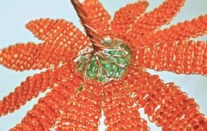 Gerbera gyöngyös szép virágok saját kezűleg (fotó) (a végén a huzal) Gerbera gyöngyös szép virágok saját kezűleg (fotó)