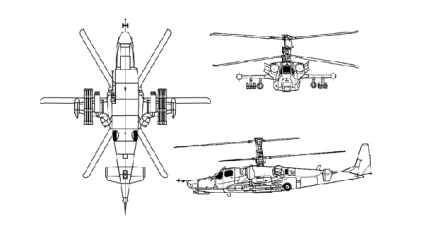 Ka-50 rechin negru elicopter, caracteristicile tehnice ale tth, viteza maximă de luptă militară