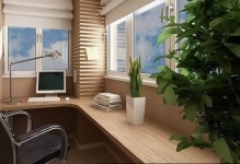 Office az erkélyen a munkahely az erkélyen, fotó és design, számítógépes területen, egy remake a szobában,