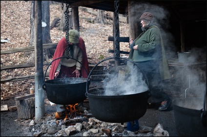 Kibányászott juharszirup Kanadában, ahogy az