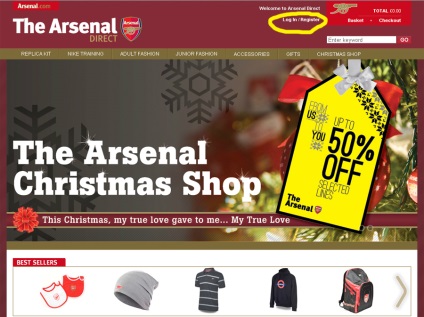 Hogyan vásároljon a INE, a hivatalos rajongói klub a londoni Arsenal a FÁK