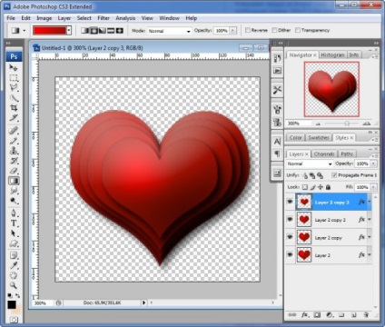 Cum se face o inimă plină de vibrații în Photoshop