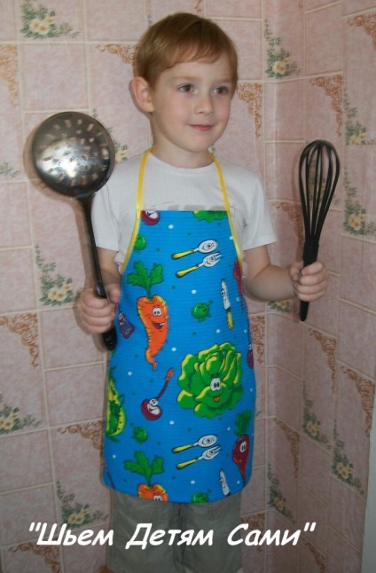 Cum de a coase un șorț pentru copii pentru bucătărie, coase copiii înșiși
