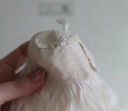 Ragasztott paróka baba saját kezűleg a hajfürt kecske