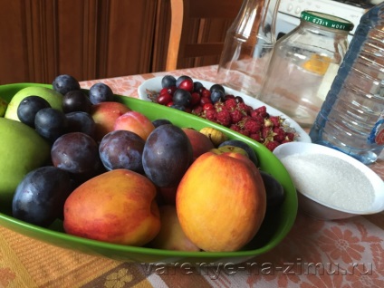 Compotarea fructelor și fructelor asortate pentru iarna - rețetă cu fotografie pas cu pas
