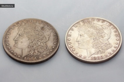 O copie a dolarului de argint Morgana