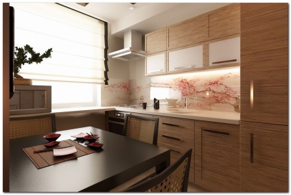 Bucătărie în stil japonez - repararea și decorarea apartamentului