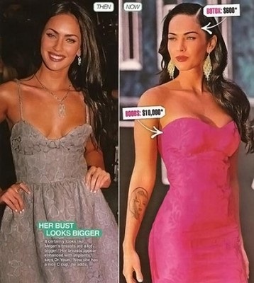 Megan Fox înainte și după